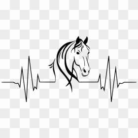 1024 X 504 12 - Heartbeat With Horse Head, HD Png Download - heart beat png