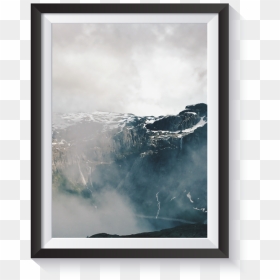 Scandi Mountain Range Part B Minimal Nordic Artwork - Picture Frame, HD Png Download - mountain range png