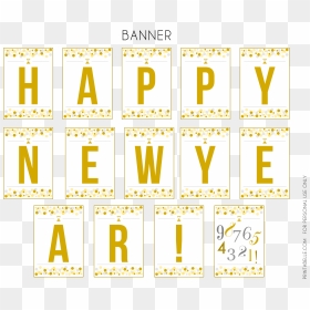 Transparent Happy New Year Banner Png - New Year Printables Free, Png Download - new year's png