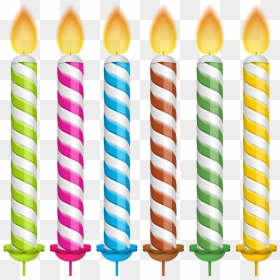 Birthday Cake Candle Clip Art - Birthday Candles No Background, HD Png Download - birthday candle png