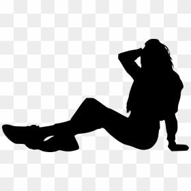 Woman Sitting Silhouette, HD Png Download - woman sitting png