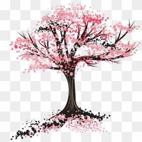 Cherry Blossom Tree Drawing Clipart , Png Download - Drawing Of A Blossom Tree, Transparent Png - cherry blossom tree png