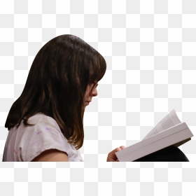 Woman Reading Book - Girl Reading Book Transparent, HD Png Download - woman sitting png