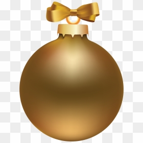 Golden Style Christmas Ball Png Clipart - Gold Christmas Tree Ornaments Png, Transparent Png - christmas ball png