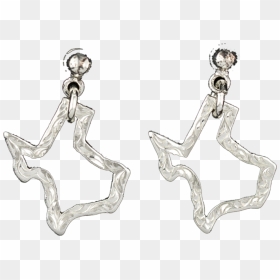 Engraved Sterling Silver Texas Outline Post Earrings - Earrings, HD Png Download - texas outline png