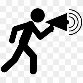 Man Walking Talking By A Speaker - Active Citizenship Clipart, HD Png Download - man walking png