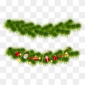 Collection Of With Pine Garlands - Christmas Tree Part Png, Transparent Png - garland png