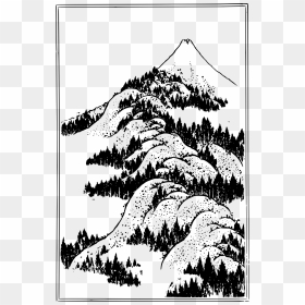 Mount Fuji Clipart Mountain Range - Mount Fuji Line Art, HD Png Download - mountain range png