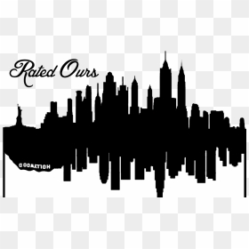 New York Skyline Silhouette , Png Download - Silueta Nueva York, Transparent Png - new york skyline silhouette png