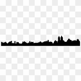 New York Central Park Skyline Silhouette - Silhouette, HD Png Download - new york skyline silhouette png