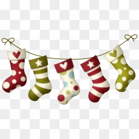 Christmas Stocking Sock - Transparent Background Christmas Clip Art, HD Png Download - socks png