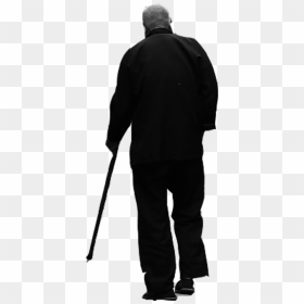 Silhouette Old Age - Lonely Old Man Silhouette Png, Transparent Png - man walking png