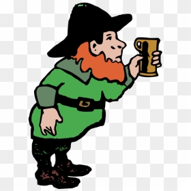 Leprechaun With Beer - Clip Art, HD Png Download - leprechaun png