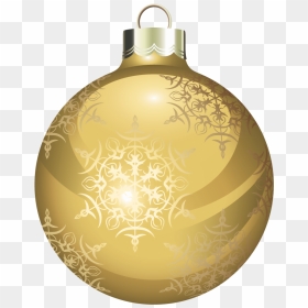 Golden Christmas Ball Clipart Svg Library Stock Transparent - Gold Christmas Balls Clipart, HD Png Download - christmas ball png