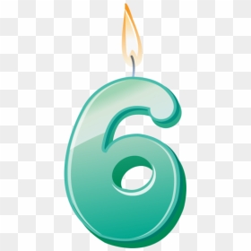 Birthday Candle Number 6 Png Image Free Download Searchpng - Birthday Candle 6 Png, Transparent Png - birthday candle png