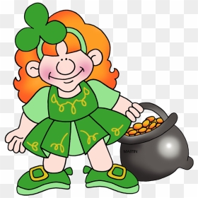 Leprechaun Girl "n - Phillip Martin Clipart St Patricks Day, HD Png Download - leprechaun png