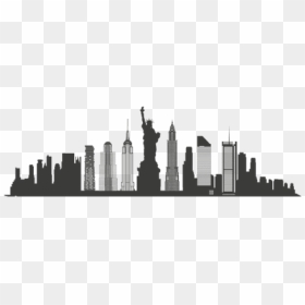 New York Skyline Silhouette, HD Png Download - new york skyline silhouette png