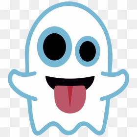 Ghost Emoji Halloween Vector Graphic Pixabay - Halloween Emoticons, HD Png Download - scared face png