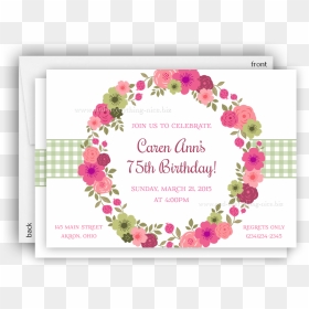 Flower Wreath Party Party Invitation • Baby Shower - Decoration, HD Png Download - baby shower png