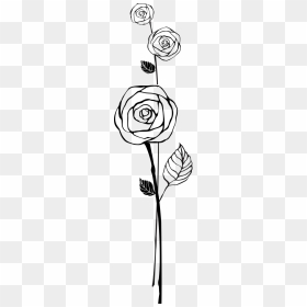 Roses Outline Flower Decal - Simple Rose Outline Transparent Background, HD Png Download - rose outline png