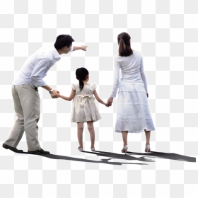 Happy Family Of Three - Family Holding Hands, HD Png Download - holding hands png