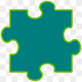 Blue Green Puzzle Piece Clip Art - Puzzle Png Vector Blue, Transparent Png - puzzle piece png