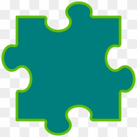 Blue Green Puzzle Piece Clip Art - Puzzle Png Vector Blue, Transparent Png - puzzle piece png