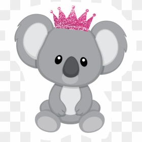 Princess Koala Bear Crown Pink Family - Cute Koala Clip Art, HD Png Download - koala png