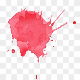 6 Red Watercolor Splatter - Transparent Watercolor Splash Red, HD Png Download - milk splash png