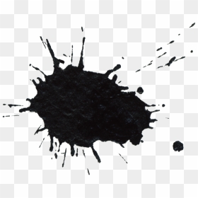 Transparent Ink Stain Png - Black Ink Drop Png, Png Download - milk splash png