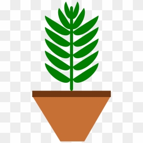 Potted Plant Leaves Only 3 Color With Space On Pot - Thank You For Helping Me Grow Printable Cards, HD Png Download - potted plant png