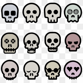 Skull Emoji - Skull Drawing Cartoon, HD Png Download - skull emoji png