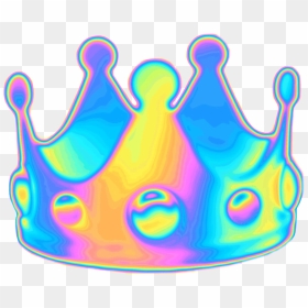 #holographic #holo #crown #emoji #queen #random #funny - Crown Emoji Transparent Background, HD Png Download - crown emoji png