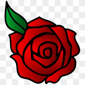 Rose Cartoon Drawing Free Download Clip Art On Png - Cute Rose Drawing Easy, Transparent Png - rose outline png