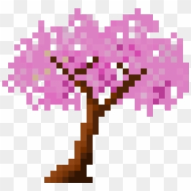Cherry Blossom Pixel Art, HD Png Download - cherry blossom tree png