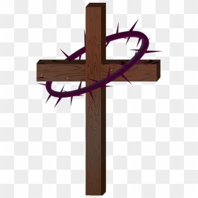 Cross With Crown Of Thorns - Cross With Crown Of Thorns Png, Transparent Png - thorns png