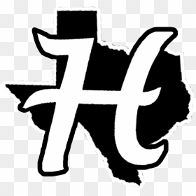 Hudson H Texas Black Outline H - Emblem, HD Png Download - texas outline png
