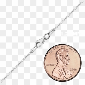 Finished Venetian Box Chain In Sterling Silver - Penny Coin Front And Back, HD Png Download - penny png