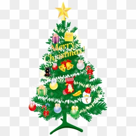 Christmas Tree Vector Png - Animated Decorated Christmas Tree, Transparent Png - christmas tree vector png