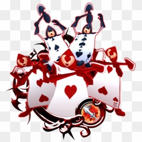 Alice In Wonderland Cards Clipart, HD Png Download - playing cards png