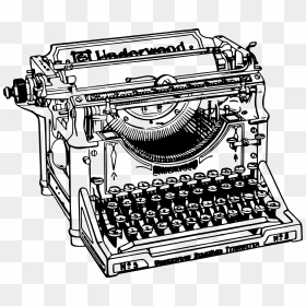 Simple Old Typewriter Clip Arts - Transparent Background Typewriter Clipart, HD Png Download - typewriter png