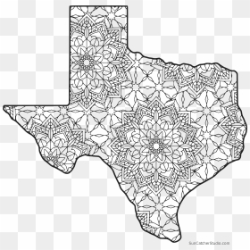 Free Printable Texas Coloring Page With Pattern To - Texas Coloring Pages For Adults, HD Png Download - texas outline png