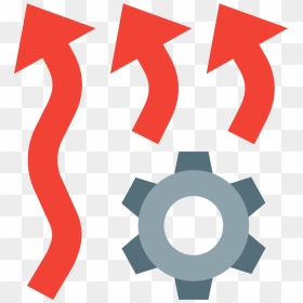 The Icon Resembles Two Squiggly Vertical Arrows That - Red Up Squiggily Arrows Transparent Background, HD Png Download - squiggly line png