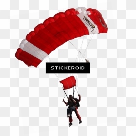 Red And White Parachute , Png Download - Skydiving With Parachute Png, Transparent Png - parachute png