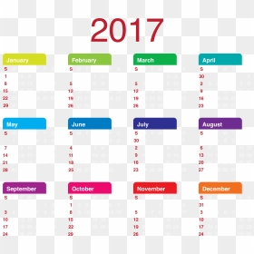 2017 Transparent Calendar Png Clipart Pictureâ, Png Download - 2018 calendar png