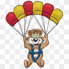 Transparent Parachute Clip Art - Parachute Cartoon, HD Png Download - parachute png