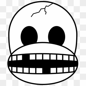 Skull Clip Arts - Clipart Black And White Monkey Skull, HD Png Download - skull emoji png