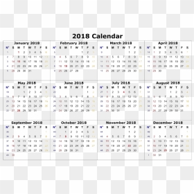 2018 Calendar Png Hd Quality - Calendar, Transparent Png - 2018 calendar png