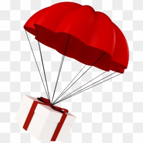 Parachute Parachuting Gift Clip Art - Gifts Falling With Parachutes, HD Png Download - parachute png