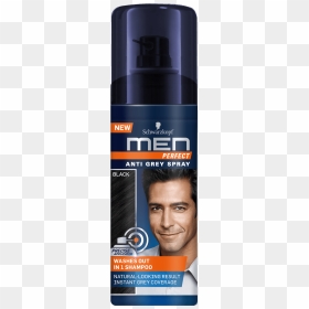 Men Perfect Com Anti Grey Spray Black - Hair Colour Spray For Men, HD Png Download - men hair png